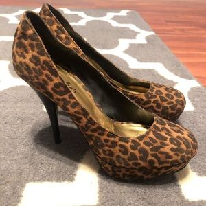 Leopard high heels